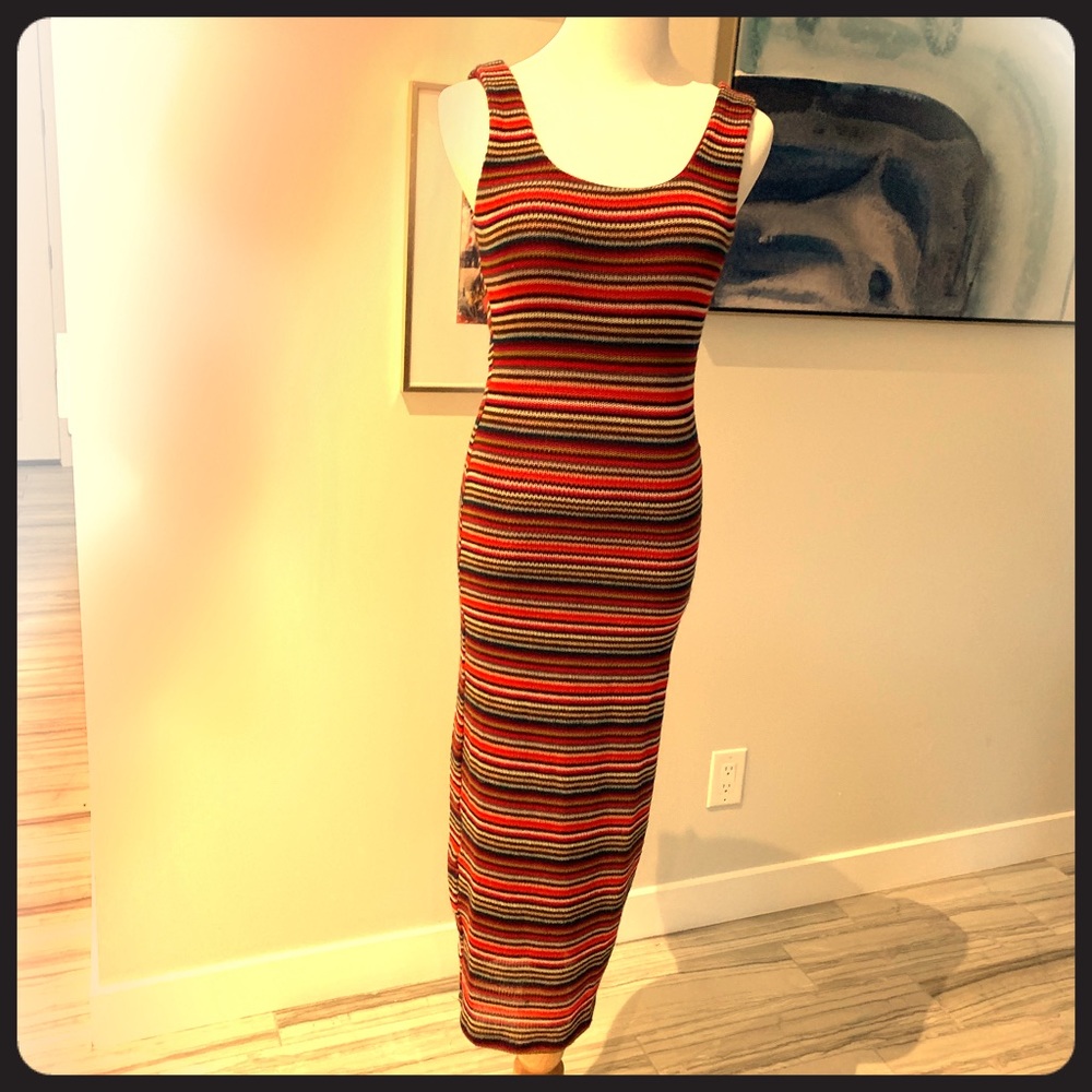 Retro Vibe Classy Curve Hugging Sweater Dress - image 1